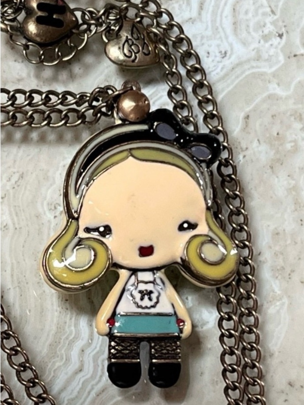 VTG Rare Betsey Johnson 2012 "Mod 60's Retro Girl Power" Face, Padlock clasp
